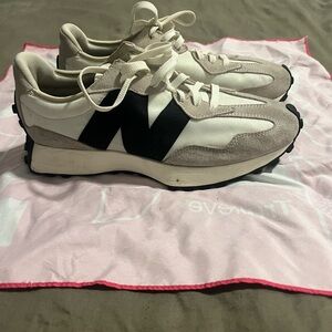 New Balance White and Black Sneakers